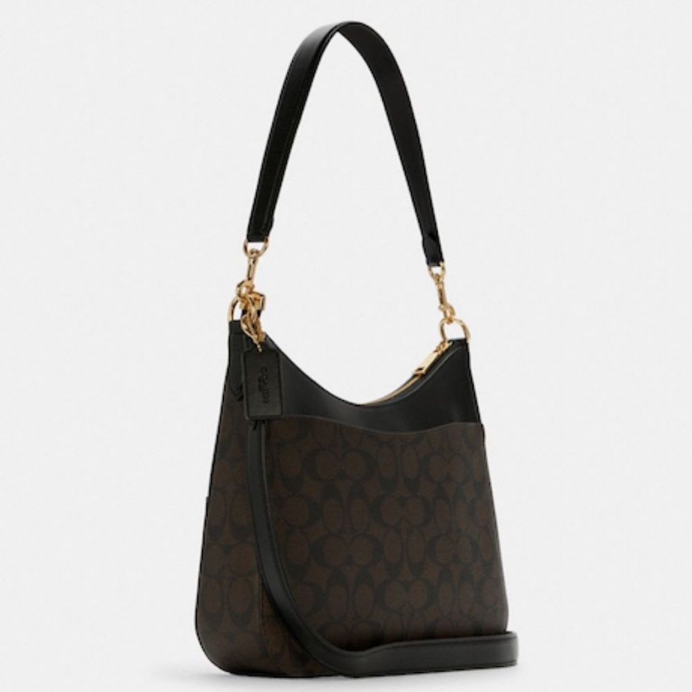 ✨RELISTING 🆕NEW Georgie Coach Hobo In Signature Canvas - Picture 2 of 5